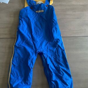 Columbia Blue Snow Bib with accents sz 3